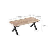 Fortico X-leg Teak Table 200cm gallery detail image