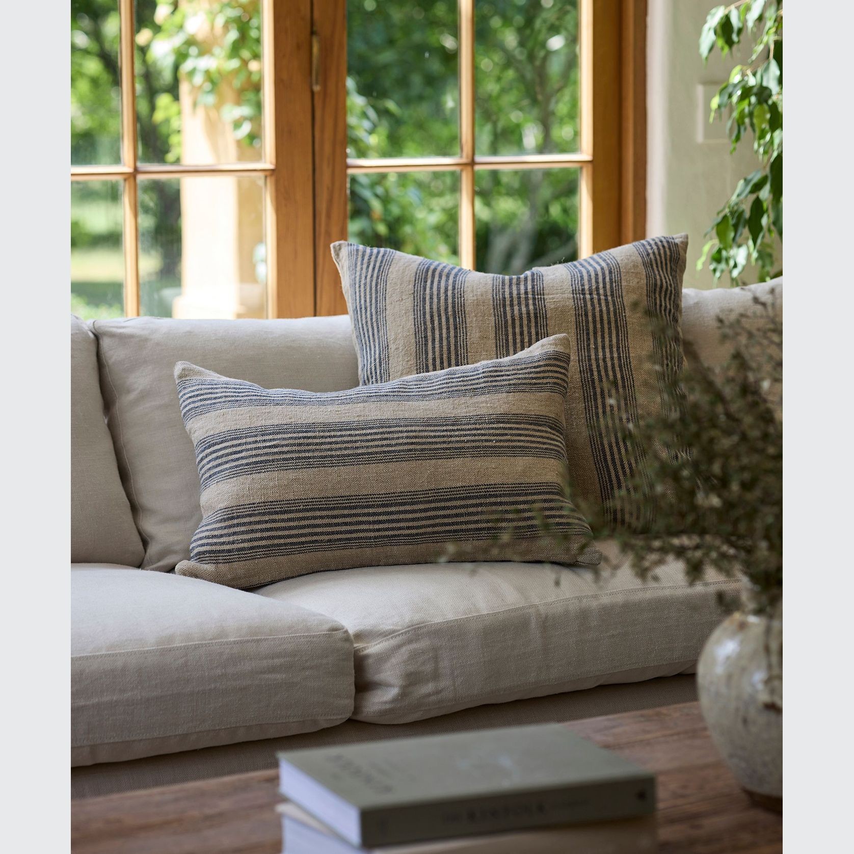 Audry Stripe Cushion Cover 60x60cm gallery detail image