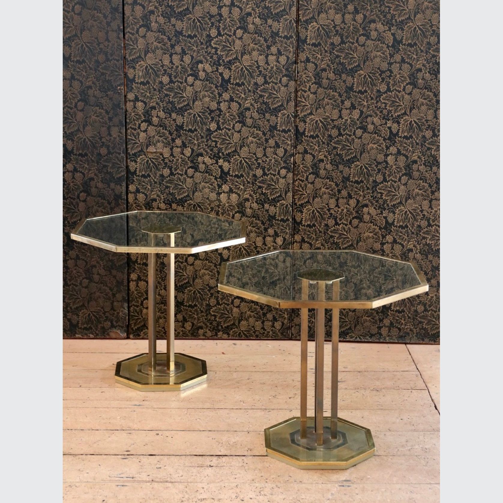 Pair Of Mid Century Octagonal Sofa End Tables gallery detail image