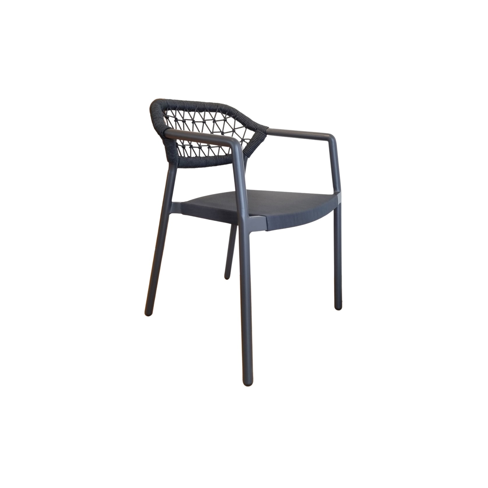 Sarah Outdoor Dining Chair - Charcoal gallery detail image