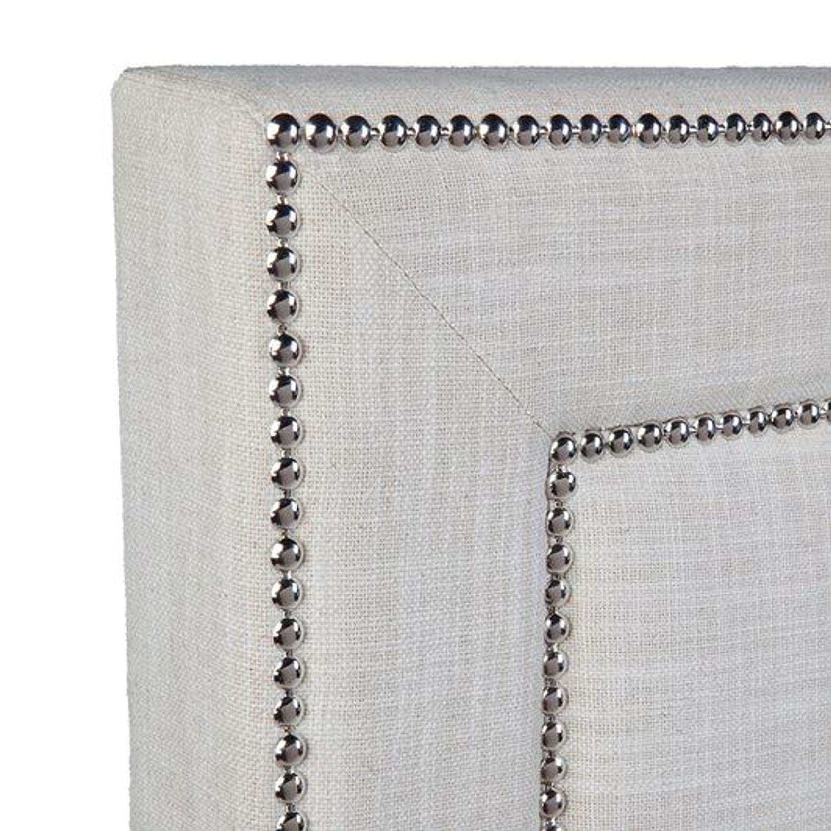 Deco Studded Queen Headboard - Natural gallery detail image