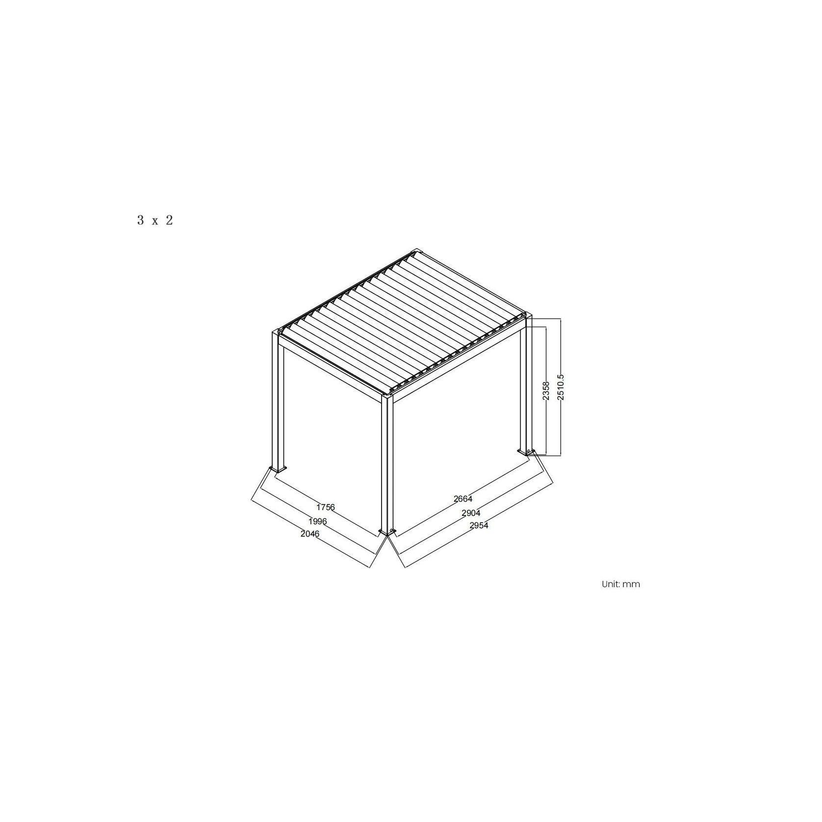 Baltic Motorised Freestanding Louvre Roof Aluminium Pergola gallery detail image