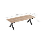 Fortico X-leg Teak Table 280cm gallery detail image