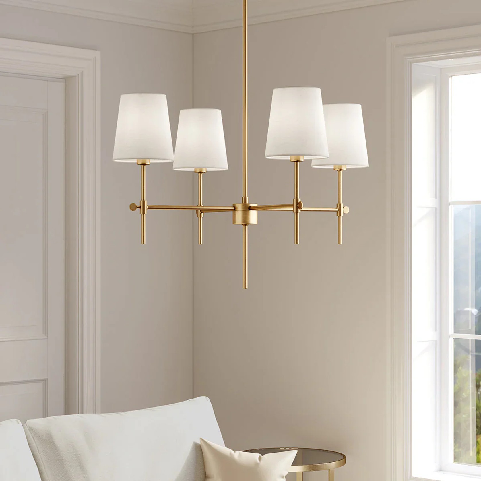 Baker 4 Light Chandelier gallery detail image