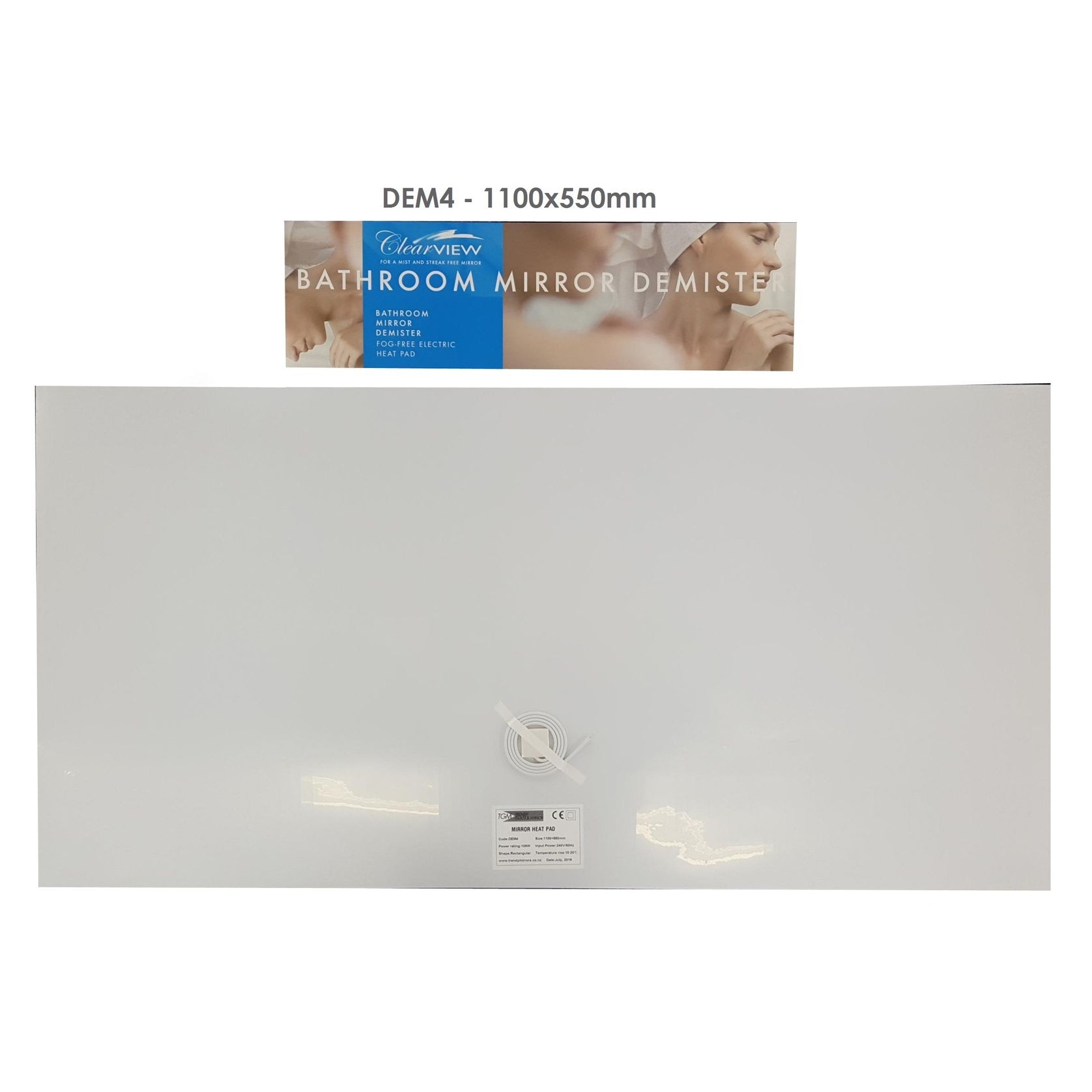 Bathroom Mirror Demister Fog-Free Electric Heat Pad gallery detail image