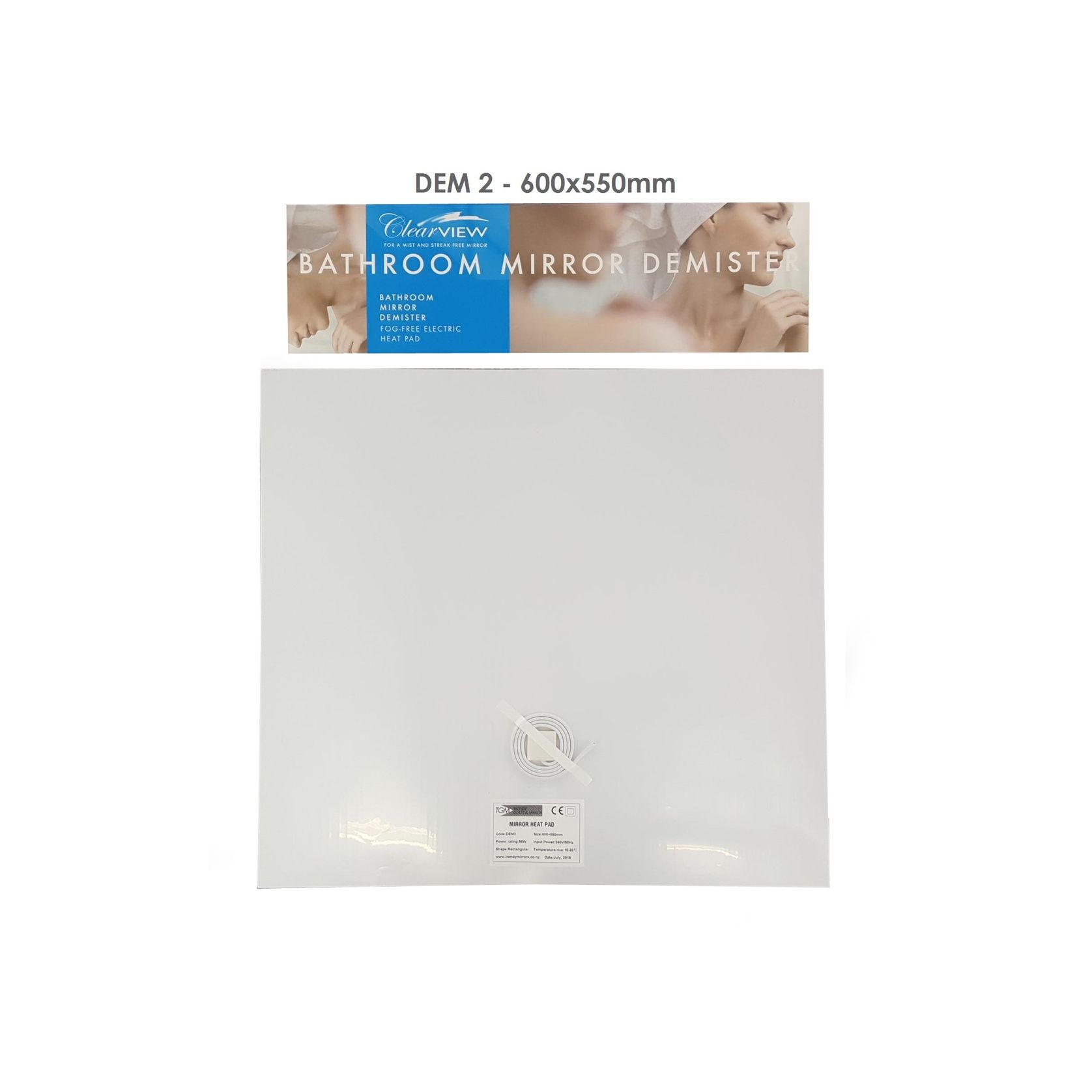 Bathroom Mirror Demister Fog-Free Electric Heat Pad gallery detail image