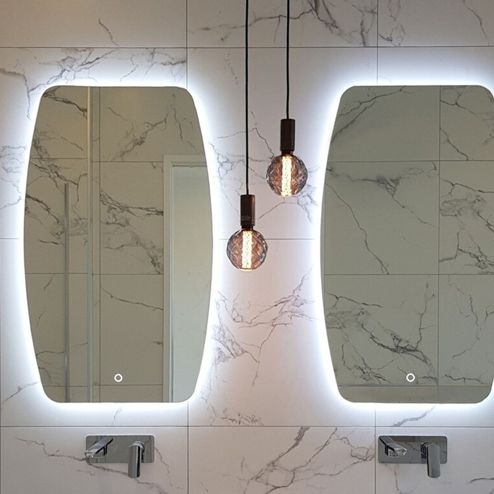 Asti LED Rounded Rectangle Mirror gallery detail image
