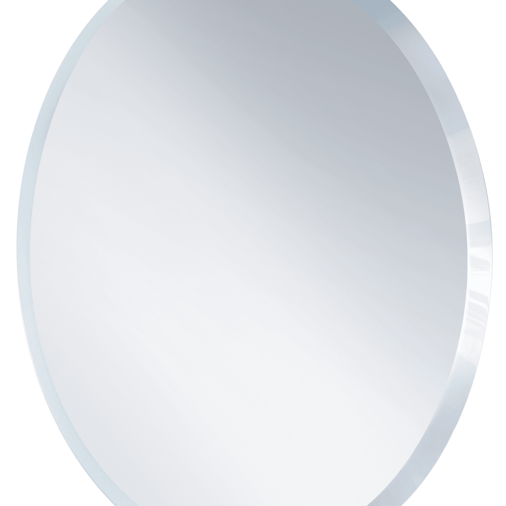 20mm Bevel Edge Oval Mirror with Hidden Fittings gallery detail image