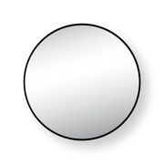 Nero Round Mirror with Hidden Fittings gallery detail image