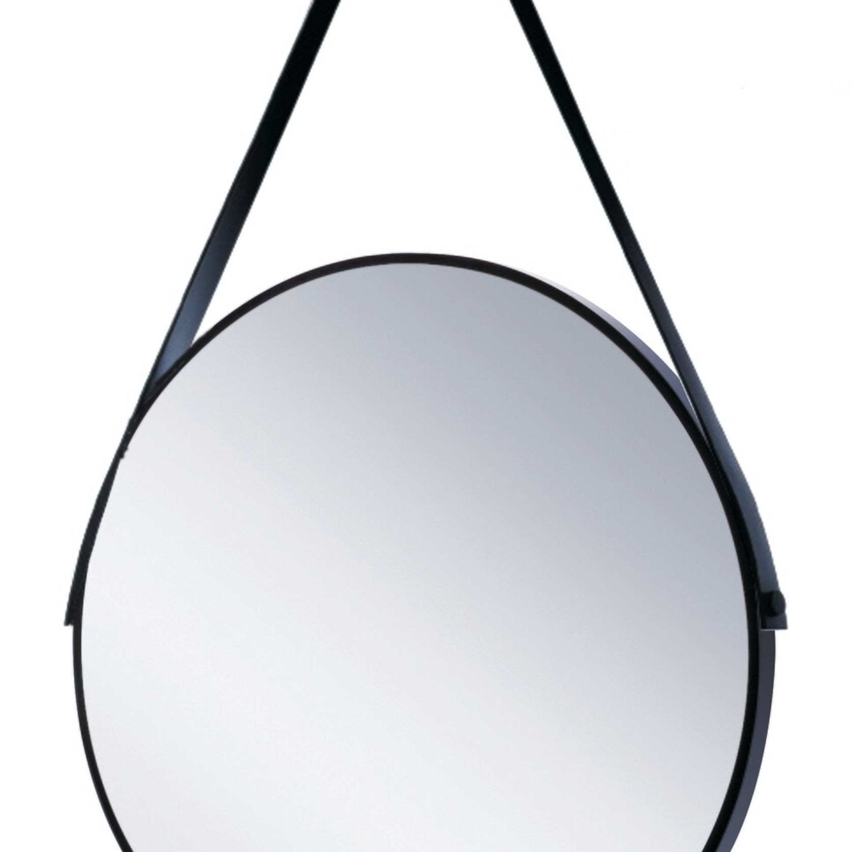 Black Aluminium Mirror with Strap gallery detail image