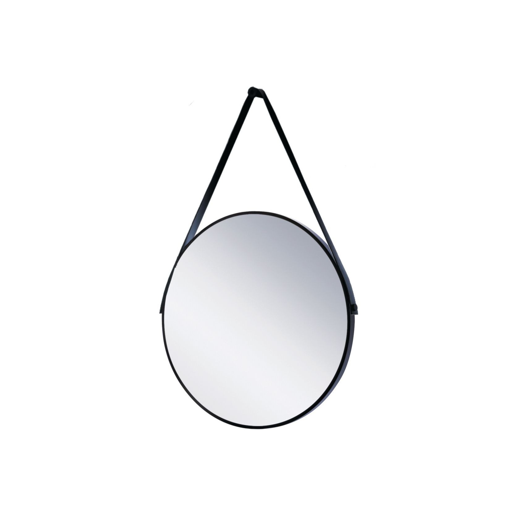 Black Aluminium Mirror with Strap gallery detail image