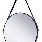 Black Aluminium Mirror with Strap gallery detail image
