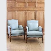Pair Of Antique French Cabriole Armchairs gallery detail image