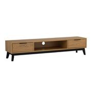 MALTON Entertainment TV Unit 180cm - Natural & Black gallery detail image
