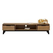 MALTON Entertainment TV Unit 180cm - Natural & Black gallery detail image
