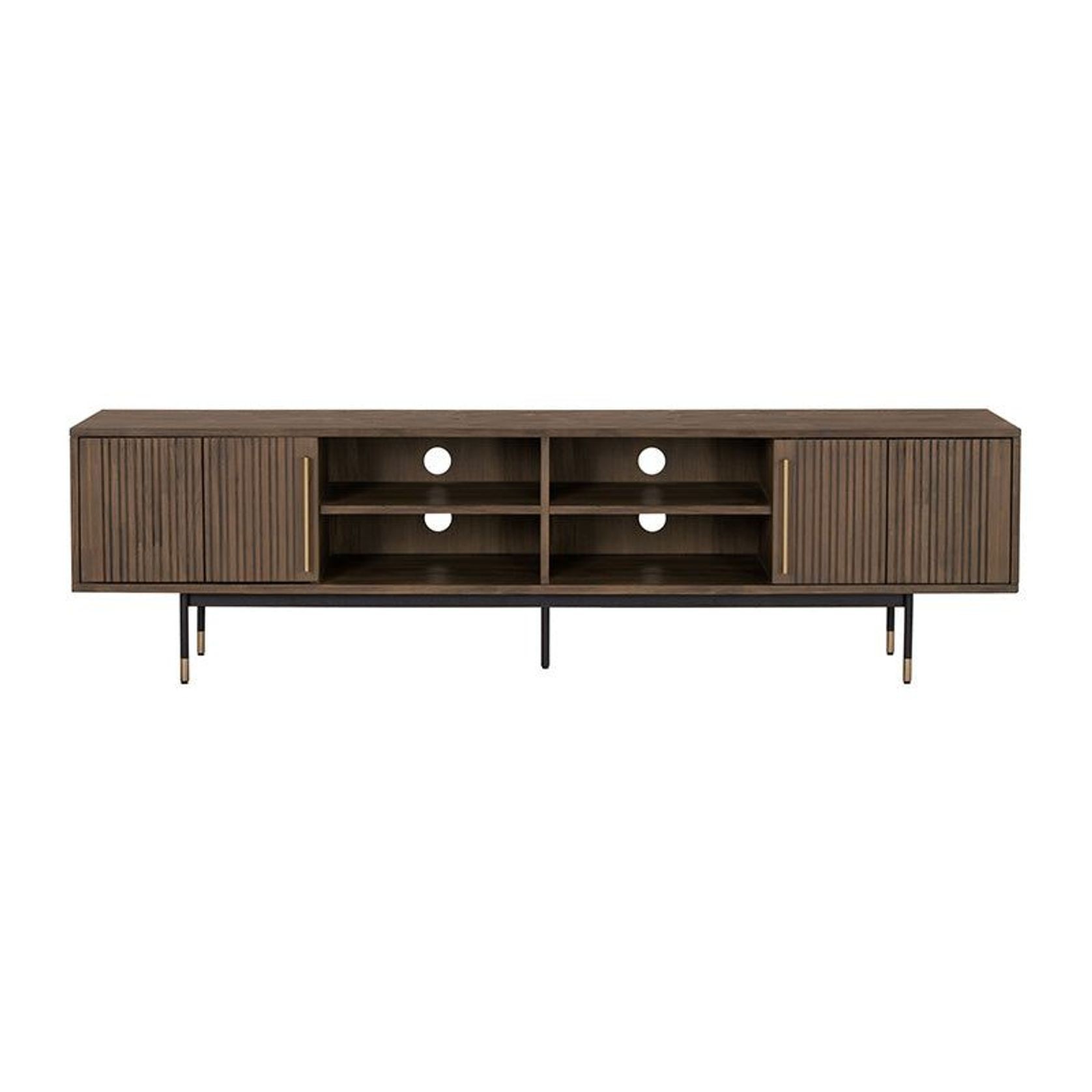 HAMILTON Entertainment TV Unit Solid Acacia Wood 200cm - Toffee Colour gallery detail image