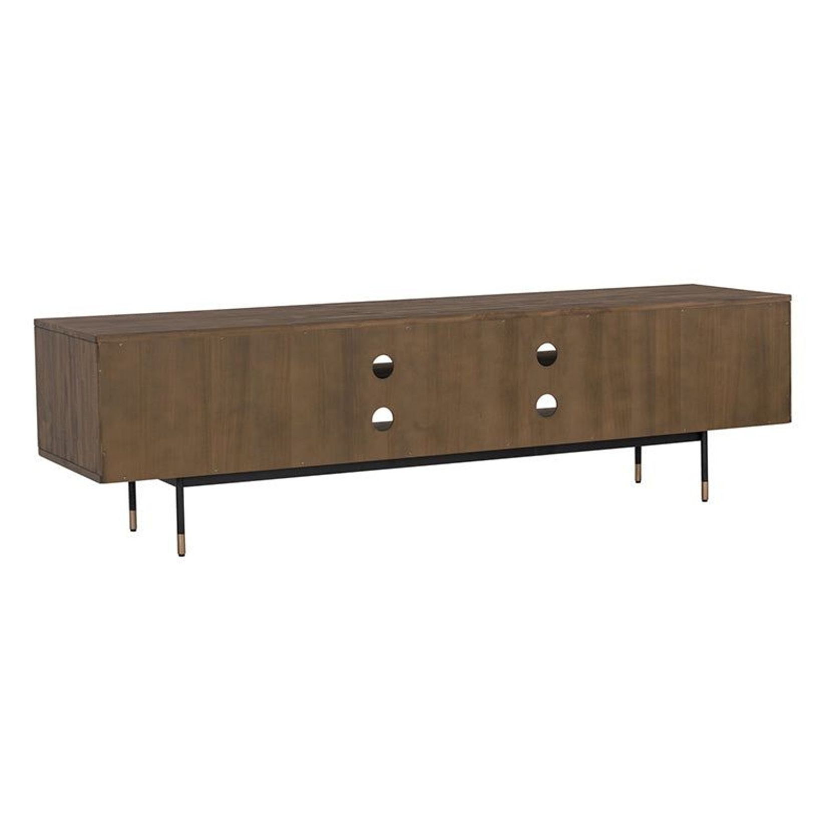 HAMILTON Entertainment TV Unit Solid Acacia Wood 200cm - Toffee Colour gallery detail image