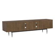 HAMILTON Entertainment TV Unit Solid Acacia Wood 200cm - Toffee Colour gallery detail image