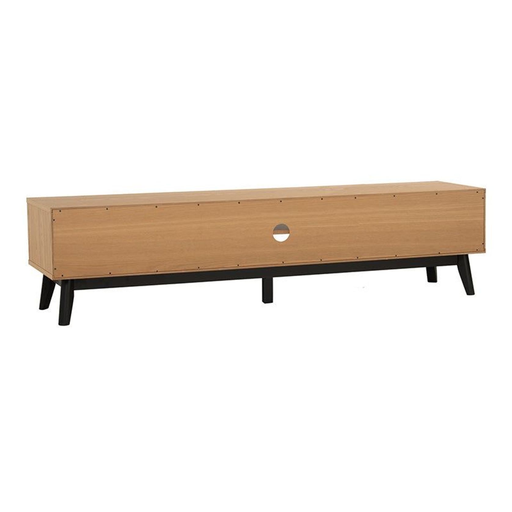 CASTOR Entertainment TV Unit 180cm - Natural, Navy Blue & Black gallery detail image