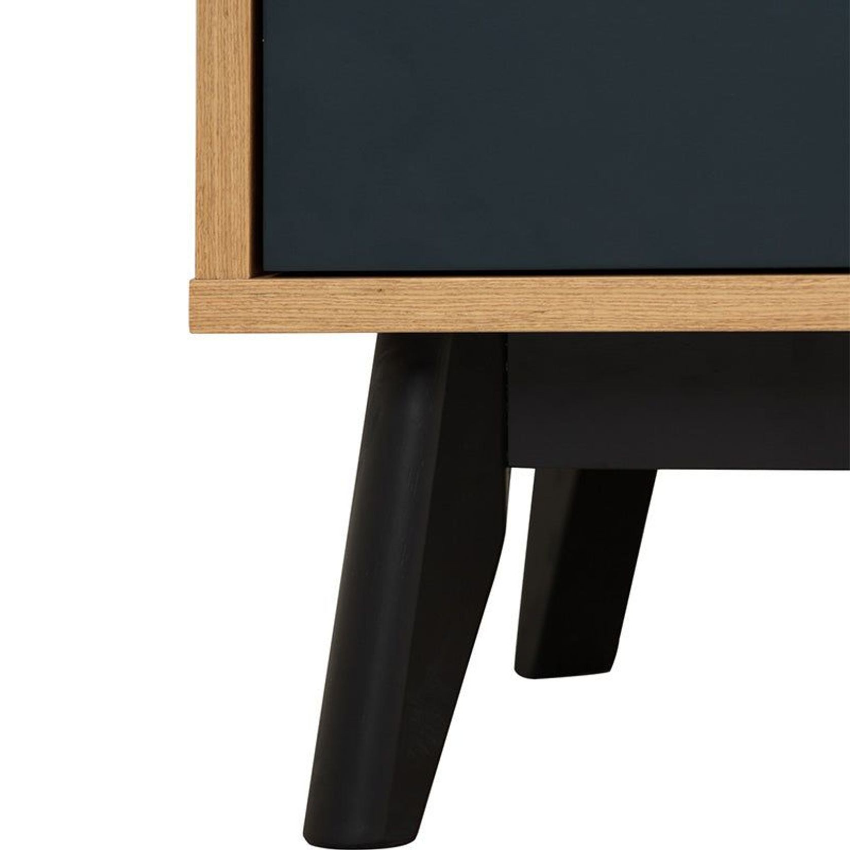 CASTOR Entertainment TV Unit 180cm - Natural, Navy Blue & Black gallery detail image
