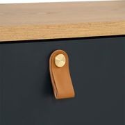 CASTOR Entertainment TV Unit 180cm - Natural, Navy Blue & Black gallery detail image