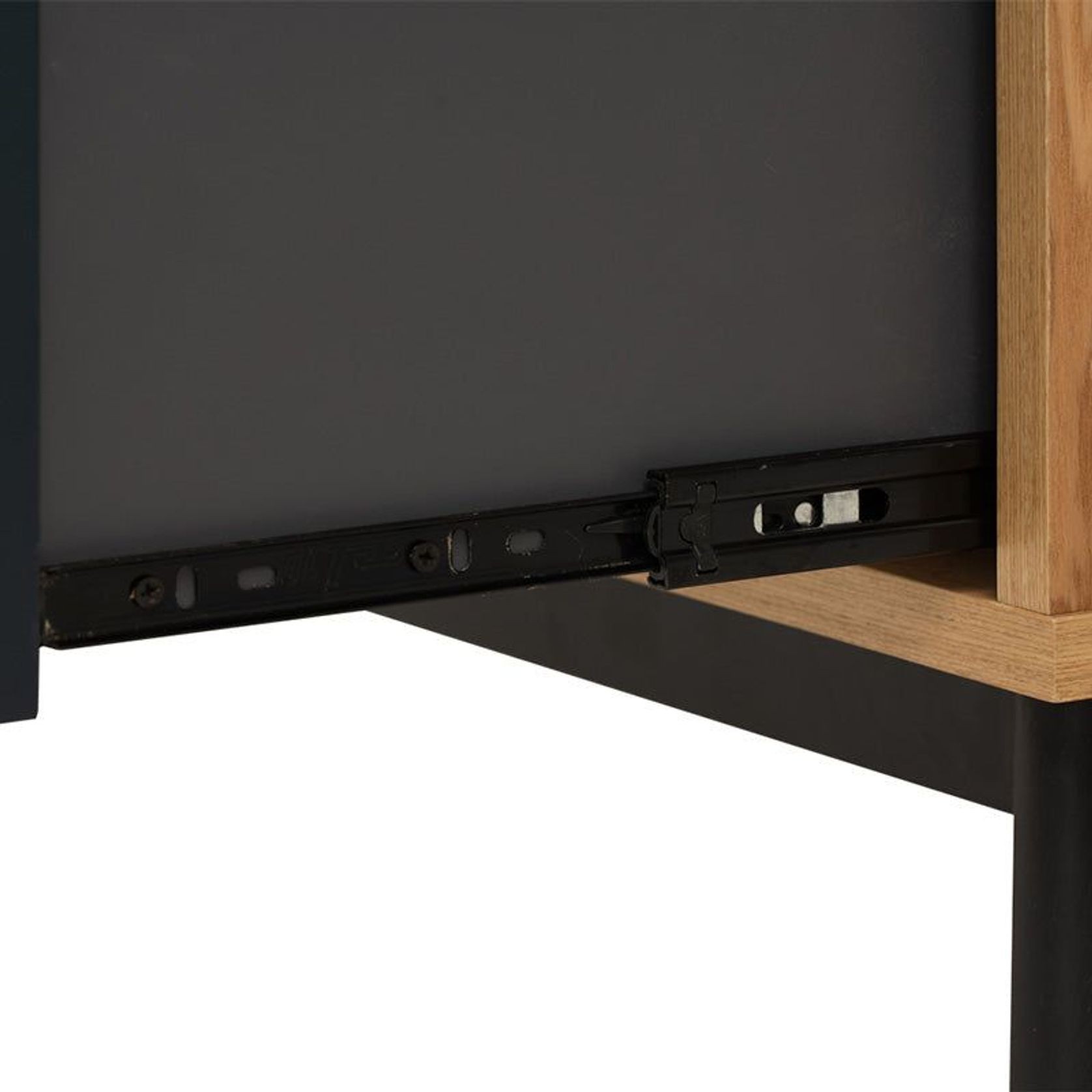 CASTOR Entertainment TV Unit 180cm - Natural, Navy Blue & Black gallery detail image