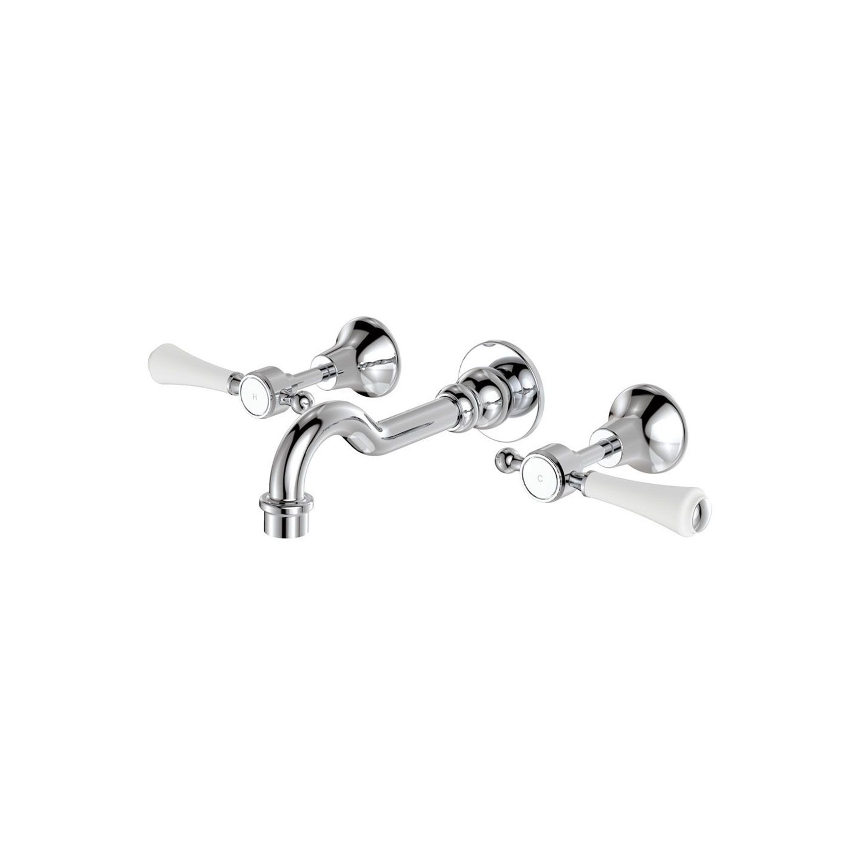Lillian Lever Basin/Bath Wall Set with Ceramic Handle gallery detail image