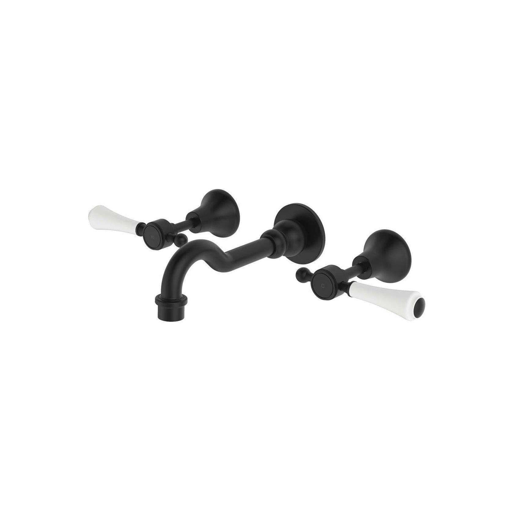 Lillian Lever Basin/Bath Wall Set with Ceramic Handle gallery detail image