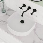 Lillian Lever Basin/Bath Wall Set with Ceramic Handle gallery detail image