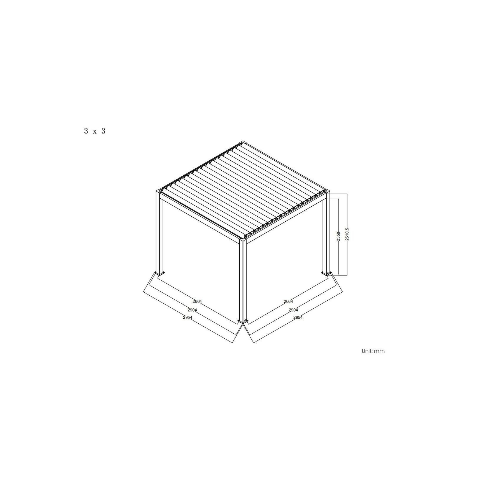 Baltic Manual Freestanding Louvre Roof Aluminium Pergola gallery detail image