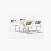 Flicker Table With Aiden Chairs 5-Piece Outdoor Dining Set gallery detail image