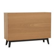 CASTOR Sideboard Buffet 125cm - Natural, Navy Blue & Black gallery detail image