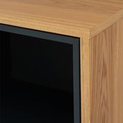 CASTOR Sideboard Buffet 125cm - Natural, Navy Blue & Black gallery detail image