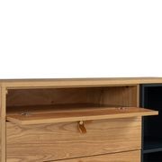 CASTOR Sideboard Buffet 125cm - Natural, Navy Blue & Black gallery detail image