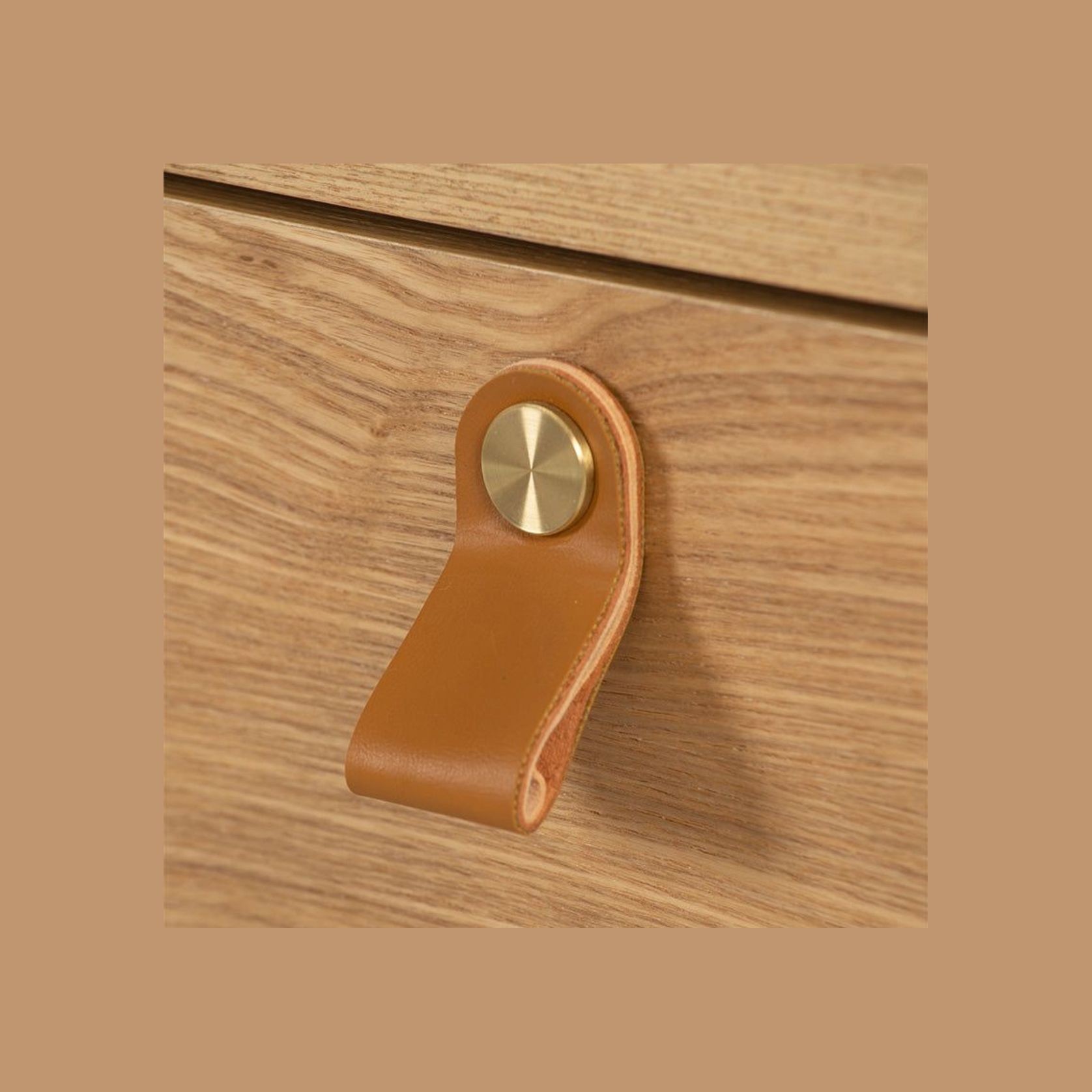 CASTOR Sideboard Buffet 125cm - Natural, Navy Blue & Black gallery detail image