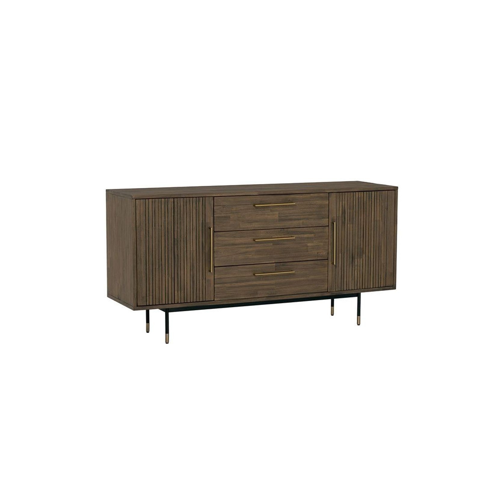 HAMILTON Sideboard Buffet Solid Acacia Wood 160cm - Toffee Colour gallery detail image