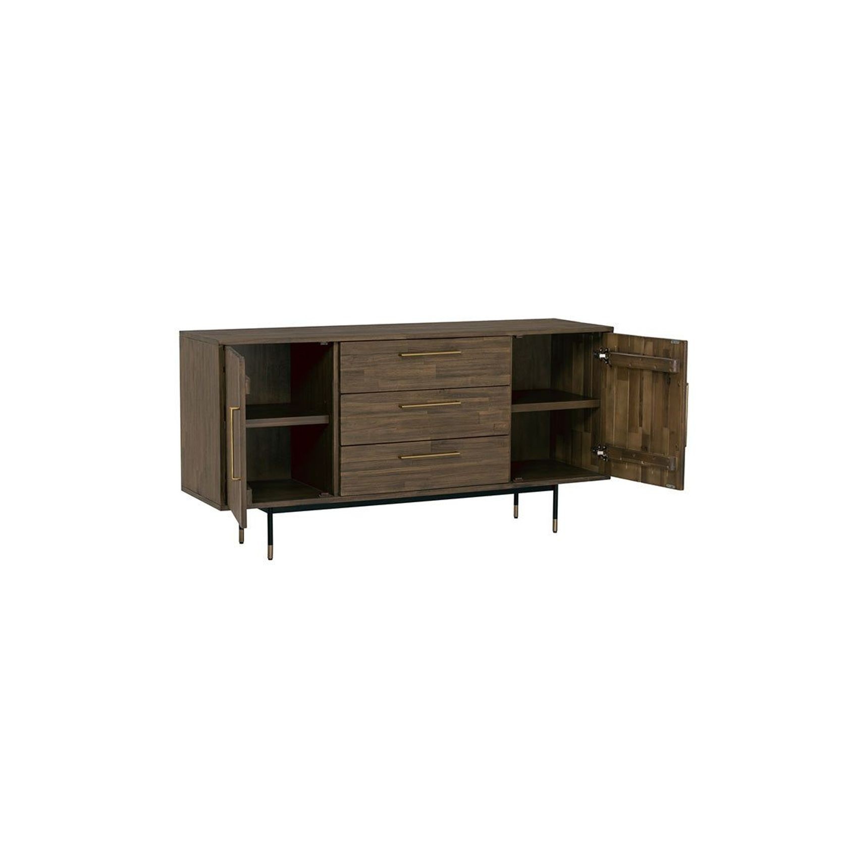 HAMILTON Sideboard Buffet Solid Acacia Wood 160cm - Toffee Colour gallery detail image