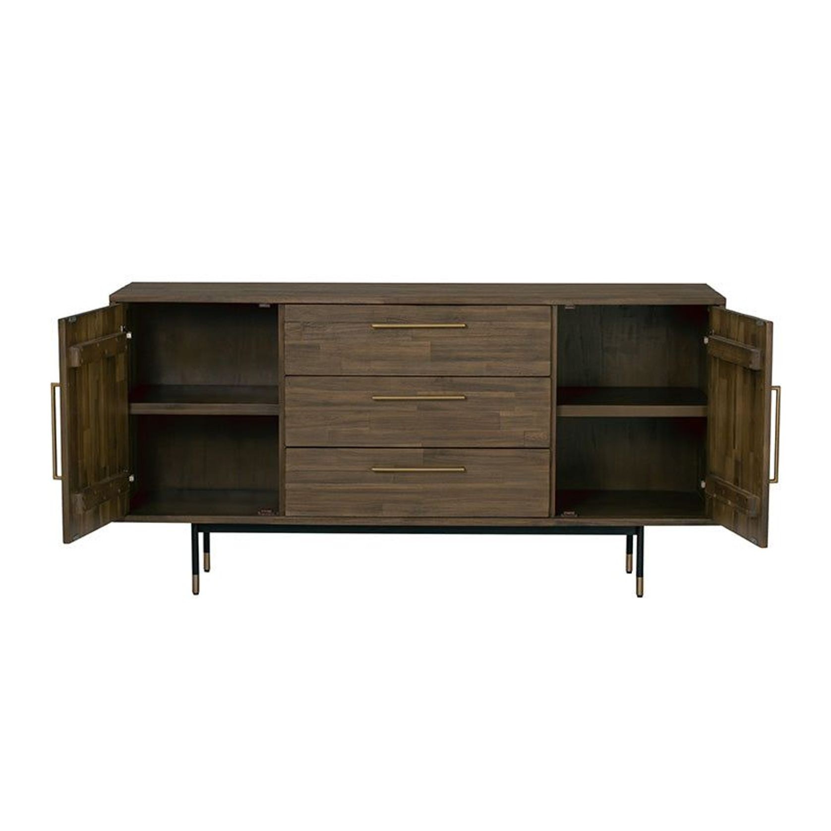 HAMILTON Sideboard Buffet Solid Acacia Wood 160cm - Toffee Colour gallery detail image