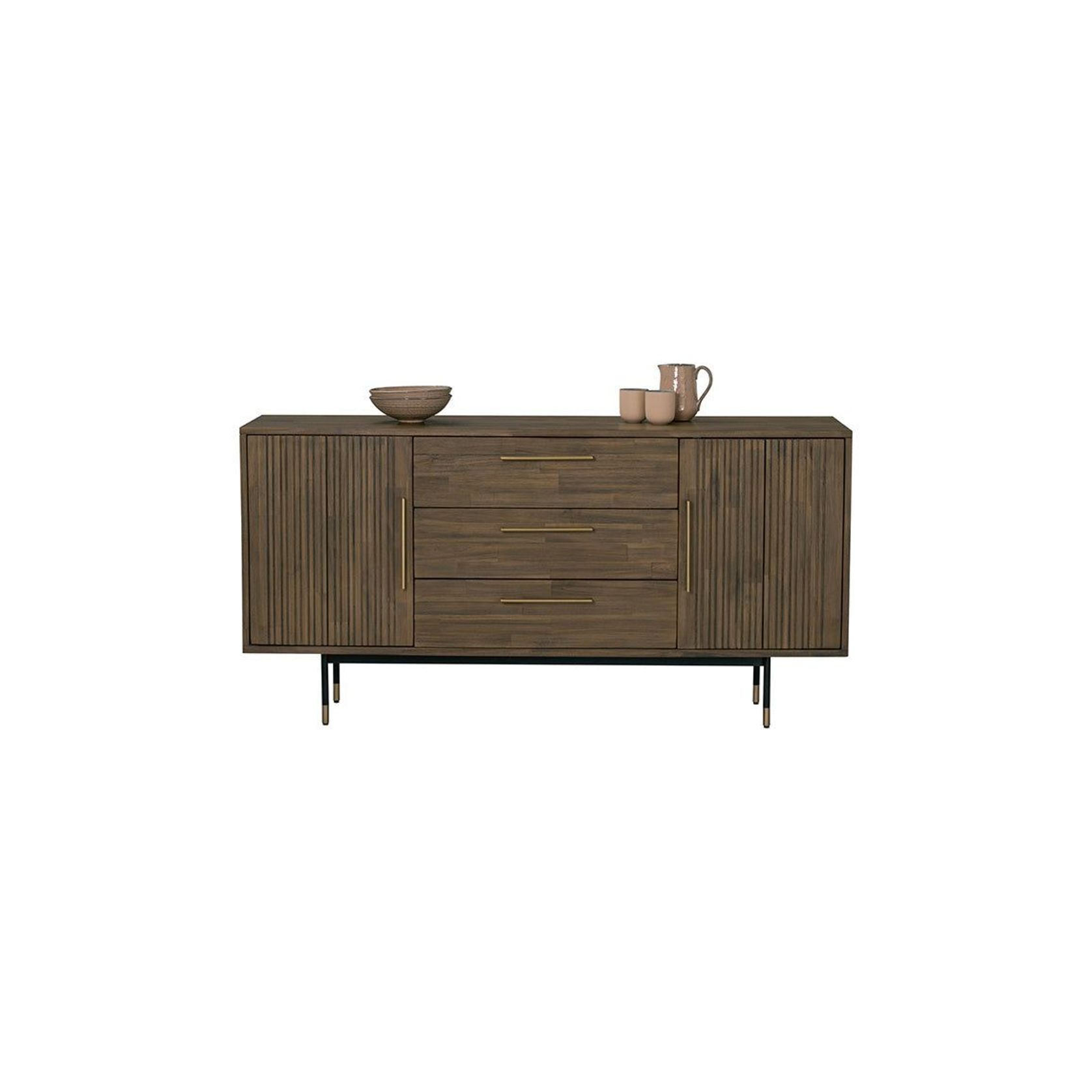 HAMILTON Sideboard Buffet Solid Acacia Wood 160cm - Toffee Colour gallery detail image