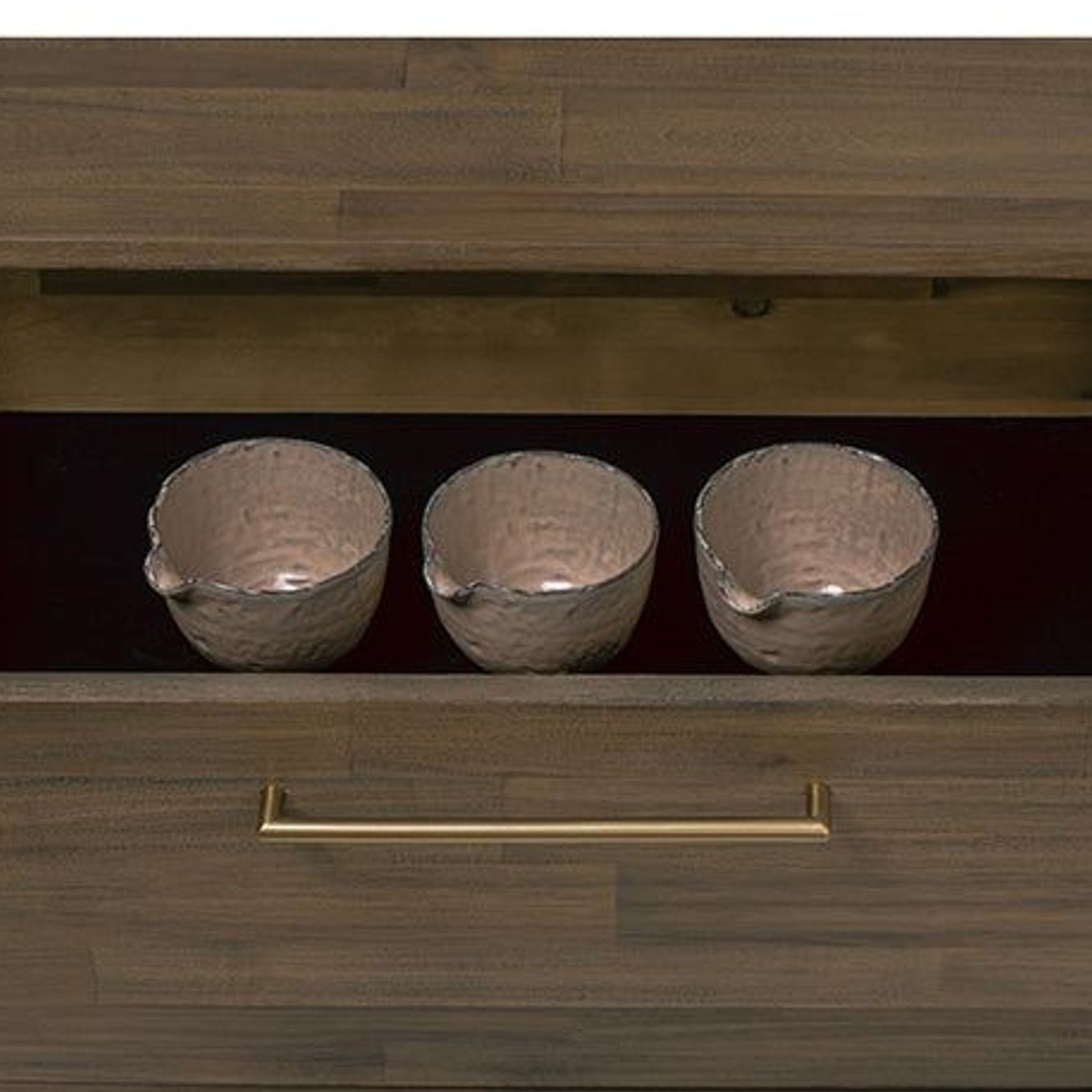 HAMILTON Sideboard Buffet Solid Acacia Wood 160cm - Toffee Colour gallery detail image