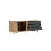 HOUSTON 200cm Sideboard Buffet - Oak & Grey gallery detail image
