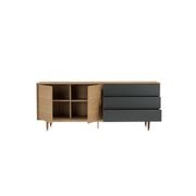 HOUSTON 200cm Sideboard Buffet - Oak & Grey gallery detail image