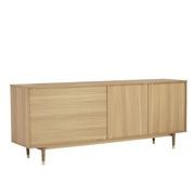 HOUSTON 200cm Sideboard Buffet - Oak & Grey gallery detail image