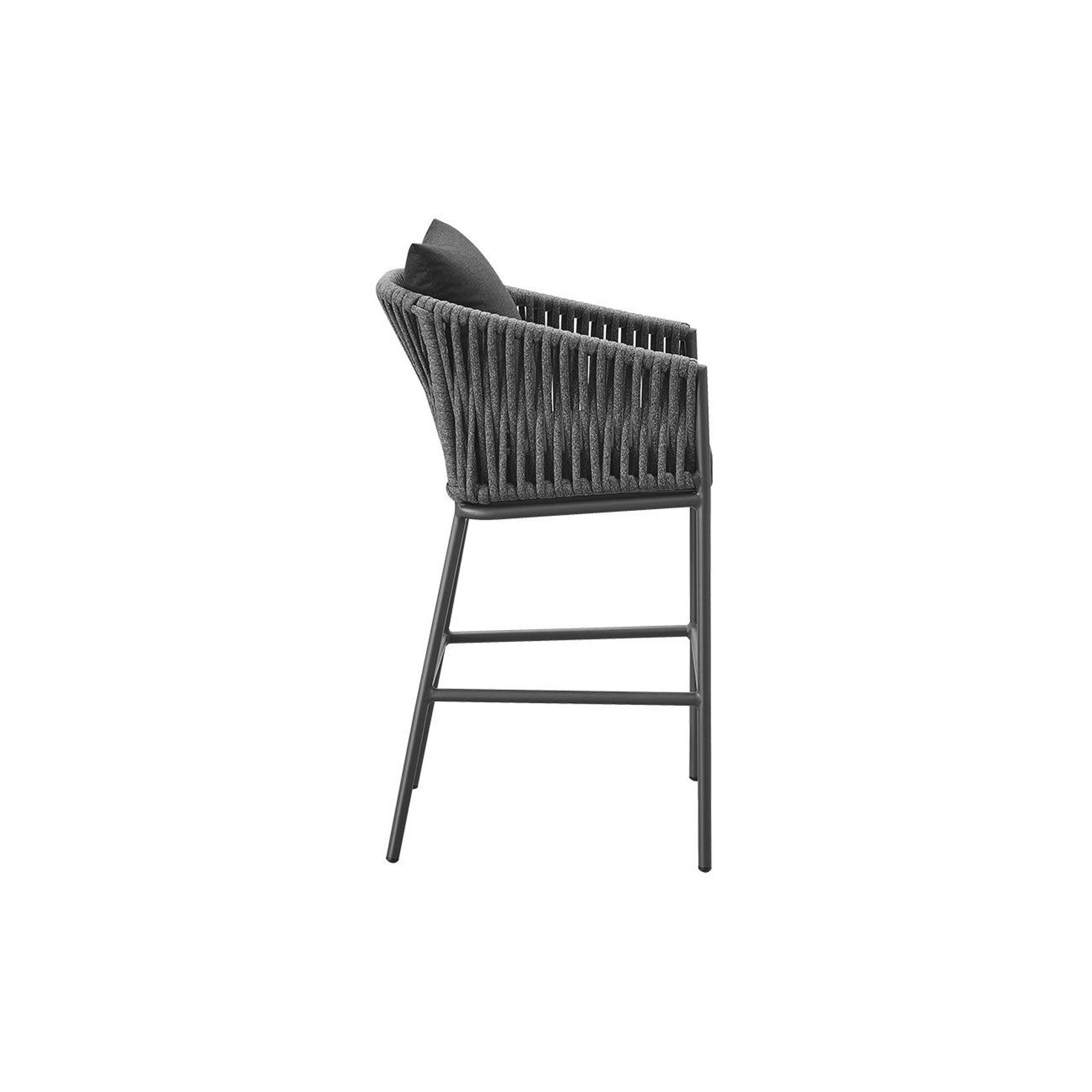 Kereru Aluminium and Rope Outdoor Bar Chair gallery detail image