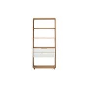 SIENNA Display Unit Bookcase 82cm -  Natural & White gallery detail image