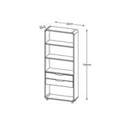 SIENNA Display Unit Bookcase 82cm -  Natural & White gallery detail image