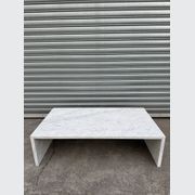 Waterfall Coffee Table - Carrara Marble | Natural Stone Co. gallery detail image