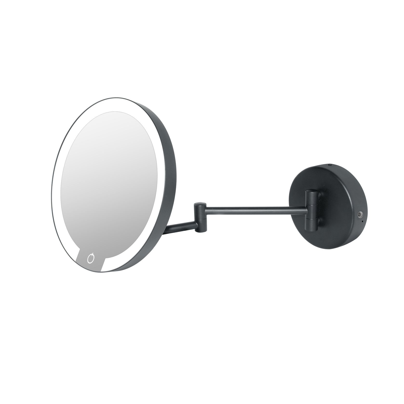 Black LED Magnify Mirror - Battery & USB gallery detail image