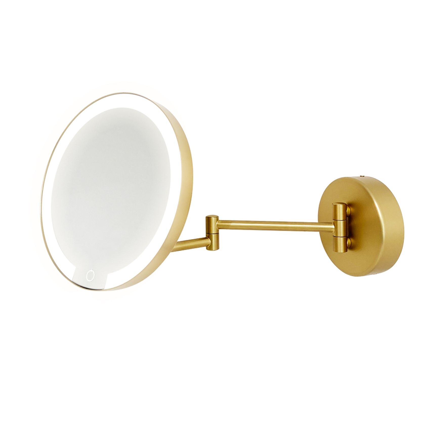 Brushed Brass LED Magnify Mirror - Battery & USB gallery detail image