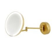 Brushed Brass LED Magnify Mirror - Battery & USB gallery detail image
